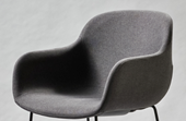 Fortona Fully Upholstered Shell WITH Arms. Merlin SD38 (Dark Grey)